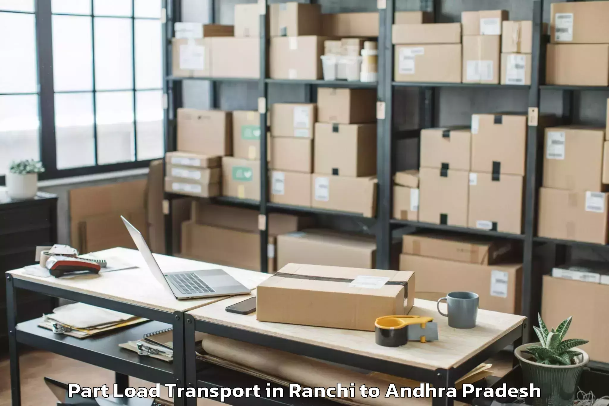 Book Ranchi to Kapileswarapuram Part Load Transport